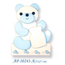 Colgador infantil Oso Tarro Azul Celeste